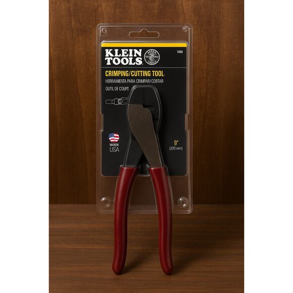 Klein Tools 1005 Crimping Cutting Tool 9” Made in USA New Sealed Package - Picture 7 of 8
